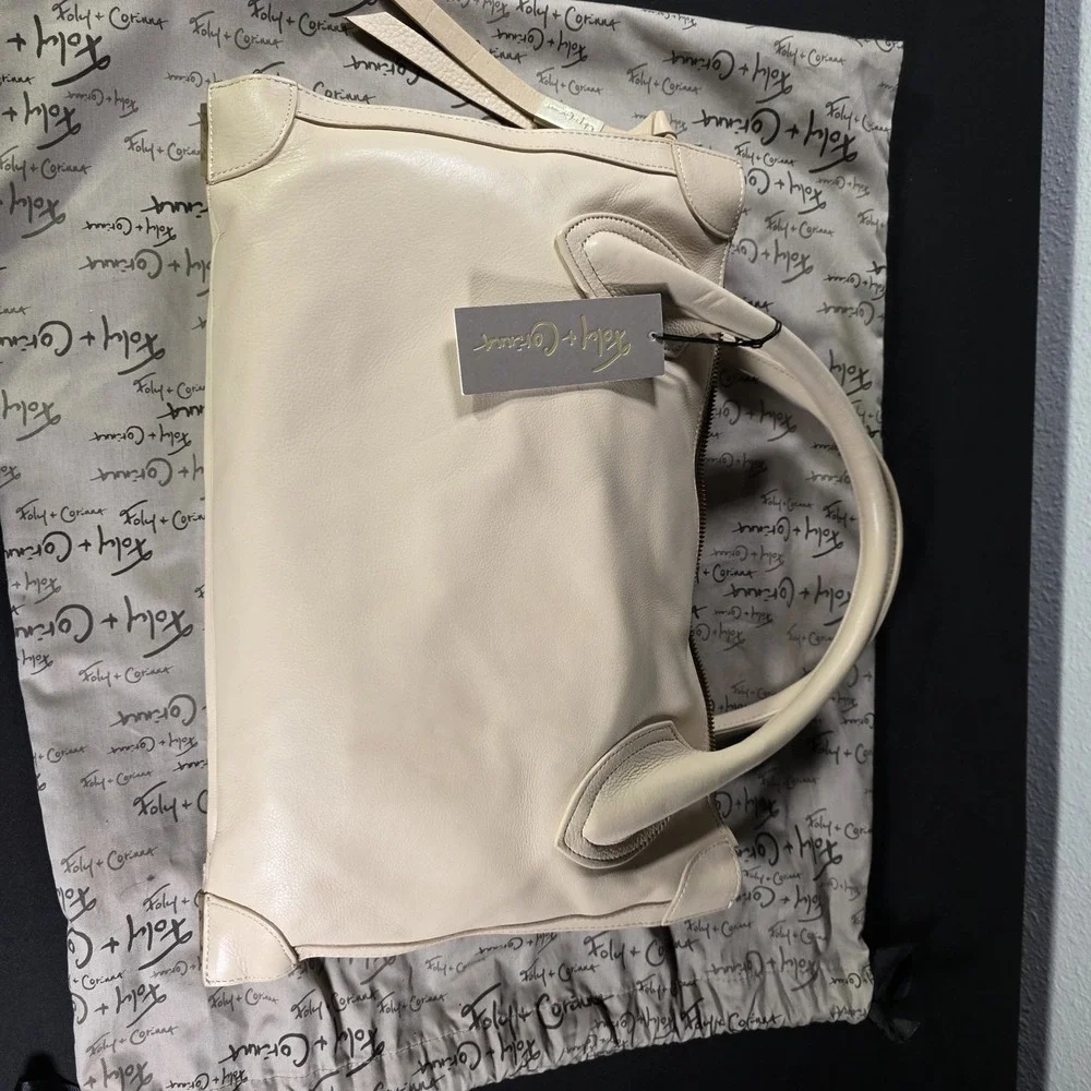NWT Foley + Corinna FC Framed Satchel Bag / Purse Vanilla Cream Color. Plus Bag